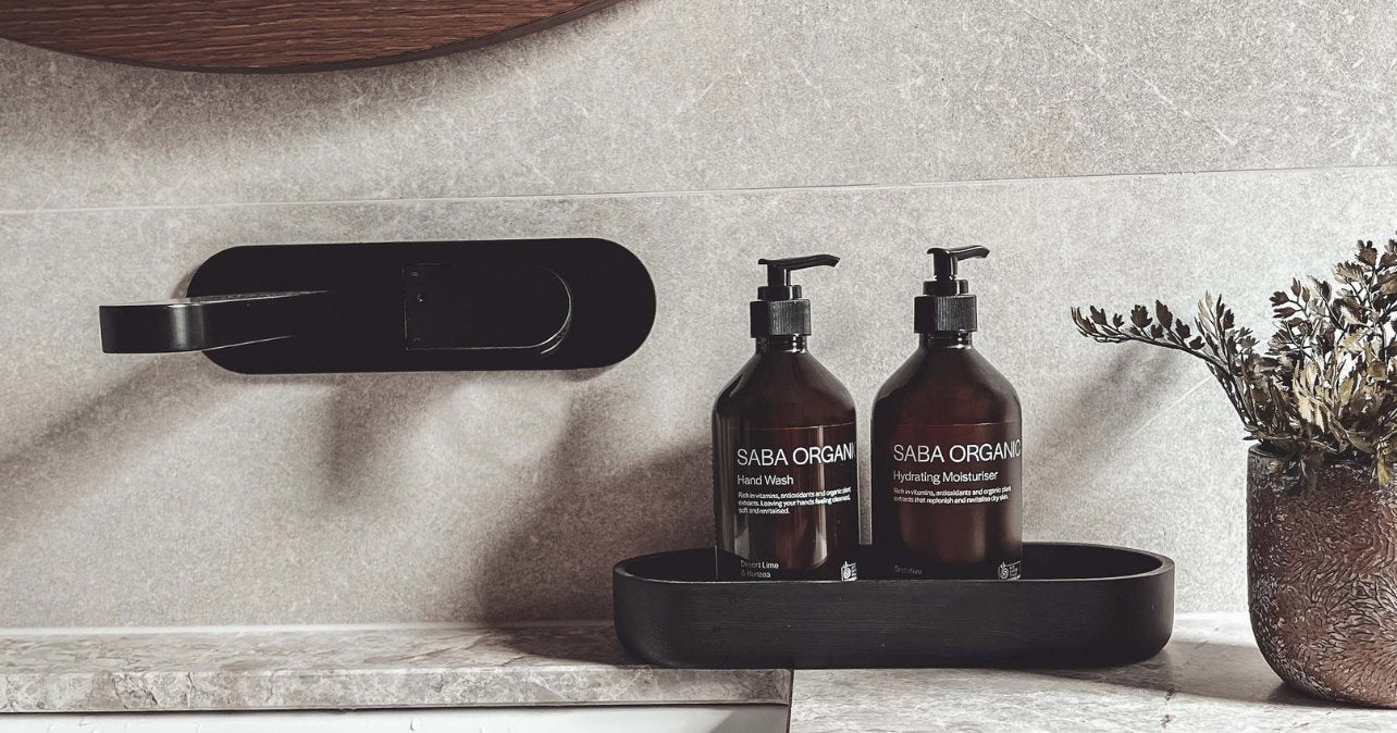 Hand wash in beautiful bathroom